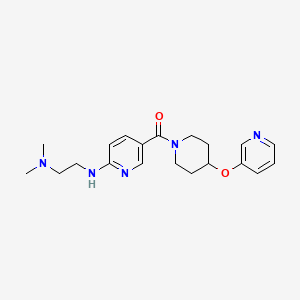 molecular formula C20H27N5O2 B5442181 N,N-dimethyl-N'-(5-{[4-(pyridin-3-yloxy)piperidin-1-yl]carbonyl}pyridin-2-yl)ethane-1,2-diamine 