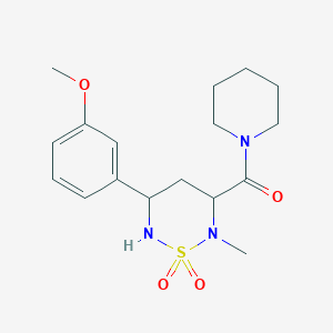 molecular formula C17H25N3O4S B5442209 5-(3-methoxyphenyl)-2-methyl-3-(1-piperidinylcarbonyl)-1,2,6-thiadiazinane 1,1-dioxide 