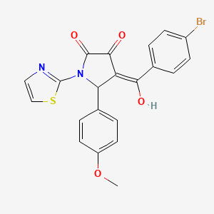 molecular formula C21H15BrN2O4S B5442218 4-(4-bromobenzoyl)-3-hydroxy-5-(4-methoxyphenyl)-1-(1,3-thiazol-2-yl)-1,5-dihydro-2H-pyrrol-2-one 