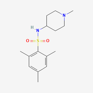 molecular formula C15H24N2O2S B5442236 2,4,6-trimethyl-N-(1-methyl-4-piperidinyl)benzenesulfonamide 
