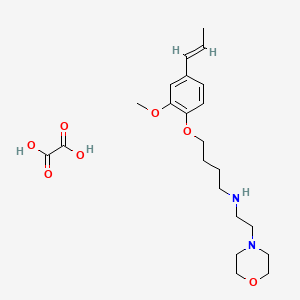 molecular formula C22H34N2O7 B5442245 {4-[2-methoxy-4-(1-propen-1-yl)phenoxy]butyl}[2-(4-morpholinyl)ethyl]amine oxalate 