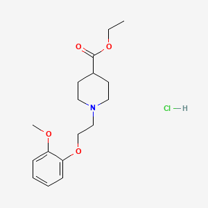 molecular formula C17H26ClNO4 B5442247 ethyl 1-[2-(2-methoxyphenoxy)ethyl]-4-piperidinecarboxylate hydrochloride 