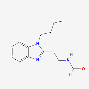 molecular formula C14H19N3O B5442278 [2-(1-butyl-1H-benzimidazol-2-yl)ethyl]formamide 