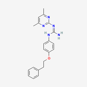 molecular formula C21H23N5O B5442292 N-(4,6-dimethyl-2-pyrimidinyl)-N'-[4-(2-phenylethoxy)phenyl]guanidine 