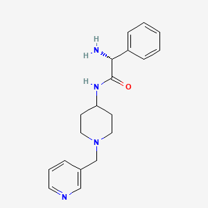 (2R)-2-amino-2-phenyl-N-[1-(pyridin-3-ylmethyl)piperidin-4-yl]acetamide