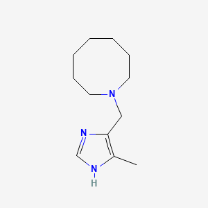 molecular formula C12H21N3 B5442311 1-[(4-methyl-1H-imidazol-5-yl)methyl]azocane 