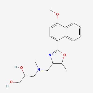 3-[{[2-(4-methoxy-1-naphthyl)-5-methyl-1,3-oxazol-4-yl]methyl}(methyl)amino]propane-1,2-diol