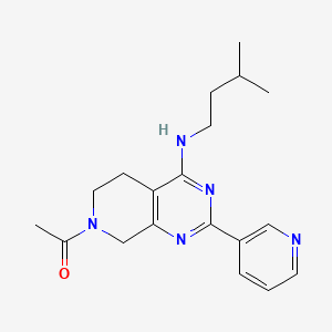 molecular formula C19H25N5O B5442342 7-acetyl-N-(3-methylbutyl)-2-pyridin-3-yl-5,6,7,8-tetrahydropyrido[3,4-d]pyrimidin-4-amine 