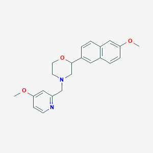 molecular formula C22H24N2O3 B5442344 2-(6-methoxy-2-naphthyl)-4-[(4-methoxypyridin-2-yl)methyl]morpholine 