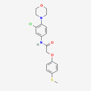 molecular formula C19H21ClN2O3S B5442360 N-[3-chloro-4-(4-morpholinyl)phenyl]-2-[4-(methylthio)phenoxy]acetamide 