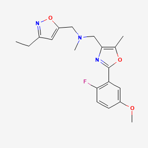 1-(3-ethylisoxazol-5-yl)-N-{[2-(2-fluoro-5-methoxyphenyl)-5-methyl-1,3-oxazol-4-yl]methyl}-N-methylmethanamine