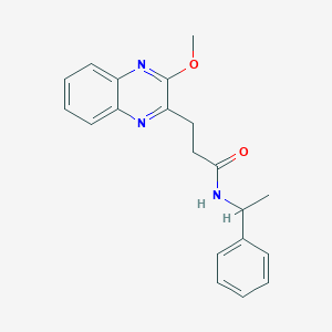 3-(3-methoxy-2-quinoxalinyl)-N-(1-phenylethyl)propanamide