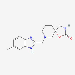 molecular formula C16H20N4O2 B5442414 7-[(6-methyl-1H-benzimidazol-2-yl)methyl]-1-oxa-3,7-diazaspiro[4.5]decan-2-one 