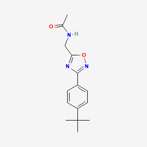 molecular formula C15H19N3O2 B5442419 N-{[3-(4-tert-butylphenyl)-1,2,4-oxadiazol-5-yl]methyl}acetamide 