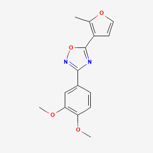 molecular formula C15H14N2O4 B5442448 3-(3,4-dimethoxyphenyl)-5-(2-methyl-3-furyl)-1,2,4-oxadiazole 