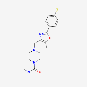 molecular formula C19H26N4O2S B5442454 N,N-dimethyl-4-({5-methyl-2-[4-(methylthio)phenyl]-1,3-oxazol-4-yl}methyl)piperazine-1-carboxamide 