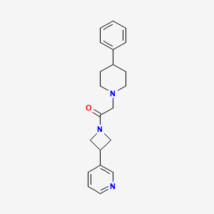 molecular formula C21H25N3O B5442486 3-{1-[(4-phenyl-1-piperidinyl)acetyl]-3-azetidinyl}pyridine 