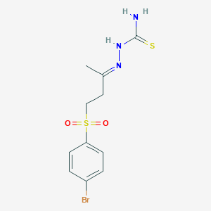 molecular formula C11H14BrN3O2S2 B5442539 4-[(4-bromophenyl)sulfonyl]-2-butanone thiosemicarbazone 