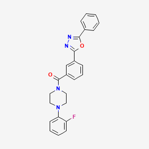 1-(2-fluorophenyl)-4-[3-(5-phenyl-1,3,4-oxadiazol-2-yl)benzoyl]piperazine