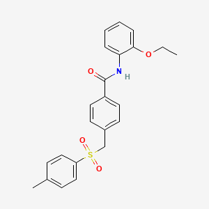 molecular formula C23H23NO4S B5442600 N-(2-ethoxyphenyl)-4-{[(4-methylphenyl)sulfonyl]methyl}benzamide 
