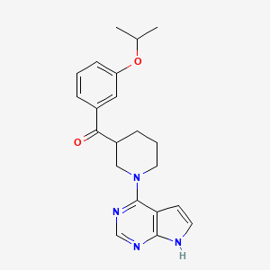 molecular formula C21H24N4O2 B5442602 (3-isopropoxyphenyl)[1-(7H-pyrrolo[2,3-d]pyrimidin-4-yl)piperidin-3-yl]methanone 