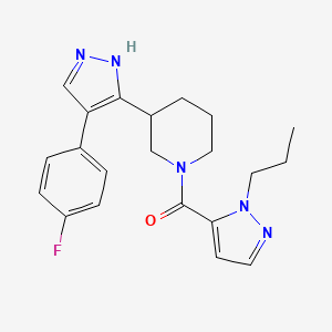 3-[4-(4-fluorophenyl)-1H-pyrazol-5-yl]-1-[(1-propyl-1H-pyrazol-5-yl)carbonyl]piperidine