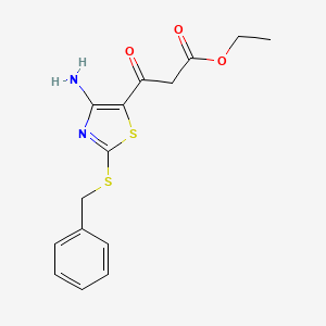 ethyl 3-[4-amino-2-(benzylthio)-1,3-thiazol-5-yl]-3-oxopropanoate