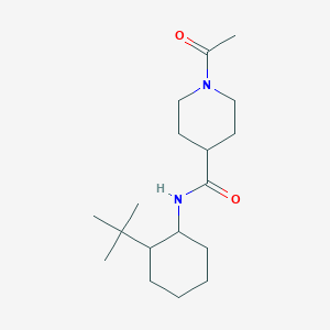 molecular formula C18H32N2O2 B5442674 1-acetyl-N-(2-tert-butylcyclohexyl)-4-piperidinecarboxamide 