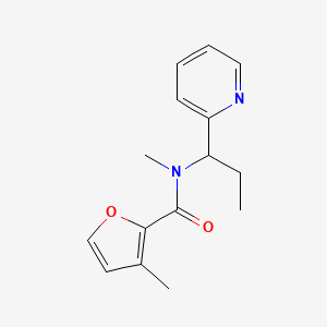 molecular formula C15H18N2O2 B5442683 N,3-dimethyl-N-(1-pyridin-2-ylpropyl)-2-furamide 