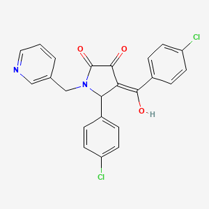 4-(4-chlorobenzoyl)-5-(4-chlorophenyl)-3-hydroxy-1-(3-pyridinylmethyl)-1,5-dihydro-2H-pyrrol-2-one