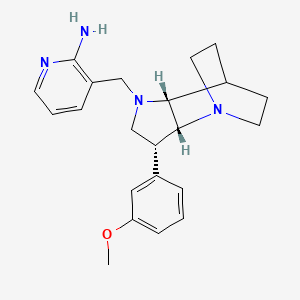 3-{[(3R*,3aR*,7aR*)-3-(3-methoxyphenyl)hexahydro-4,7-ethanopyrrolo[3,2-b]pyridin-1(2H)-yl]methyl}pyridin-2-amine