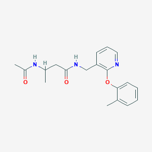 molecular formula C19H23N3O3 B5442760 3-(acetylamino)-N-{[2-(2-methylphenoxy)pyridin-3-yl]methyl}butanamide 