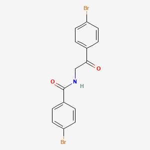 molecular formula C15H11Br2NO2 B5442778 4-bromo-N-[2-(4-bromophenyl)-2-oxoethyl]benzamide 
