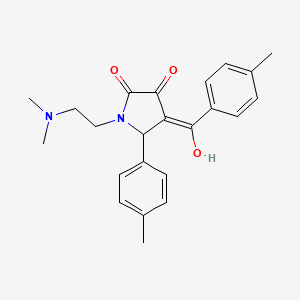 molecular formula C23H26N2O3 B5442814 1-[2-(dimethylamino)ethyl]-3-hydroxy-4-(4-methylbenzoyl)-5-(4-methylphenyl)-1,5-dihydro-2H-pyrrol-2-one 