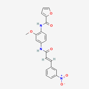 molecular formula C21H17N3O6 B5442840 N-(2-methoxy-4-{[3-(3-nitrophenyl)acryloyl]amino}phenyl)-2-furamide 