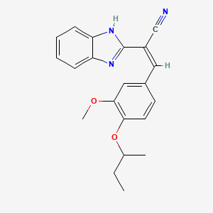 molecular formula C21H21N3O2 B5442844 2-(1H-benzimidazol-2-yl)-3-(4-sec-butoxy-3-methoxyphenyl)acrylonitrile 