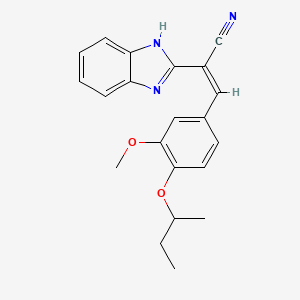 (Z)-2-(1H-benzimidazol-2-yl)-3-(4-butan-2-yloxy-3-methoxyphenyl)prop-2-enenitrile