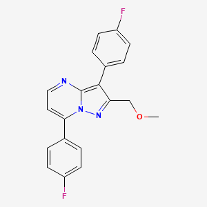 molecular formula C20H15F2N3O B5442849 3,7-bis(4-fluorophenyl)-2-(methoxymethyl)pyrazolo[1,5-a]pyrimidine 