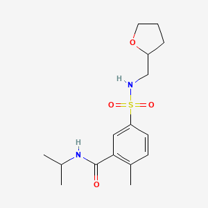 N-isopropyl-2-methyl-5-{[(tetrahydro-2-furanylmethyl)amino]sulfonyl}benzamide