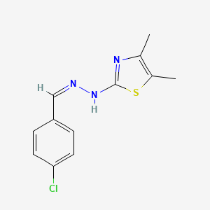 N-[(Z)-(4-chlorophenyl)methylideneamino]-4,5-dimethyl-1,3-thiazol-2-amine