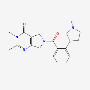 2,3-dimethyl-6-[2-(3-pyrrolidinyl)benzoyl]-3,5,6,7-tetrahydro-4H-pyrrolo[3,4-d]pyrimidin-4-one