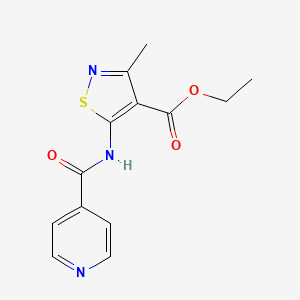 molecular formula C13H13N3O3S B5442949 ETHYL 3-METHYL-5-[(4-PYRIDYLCARBONYL)AMINO]-4-ISOTHIAZOLECARBOXYLATE 