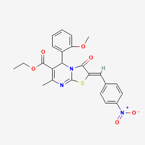 ethyl (2Z)-5-(2-methoxyphenyl)-7-methyl-2-(4-nitrobenzylidene)-3-oxo-2,3-dihydro-5H-[1,3]thiazolo[3,2-a]pyrimidine-6-carboxylate