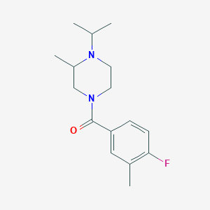 molecular formula C16H23FN2O B5442964 4-(4-fluoro-3-methylbenzoyl)-1-isopropyl-2-methylpiperazine 