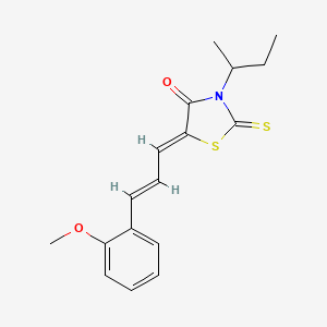 molecular formula C17H19NO2S2 B5442979 3-sec-butyl-5-[3-(2-methoxyphenyl)-2-propen-1-ylidene]-2-thioxo-1,3-thiazolidin-4-one 