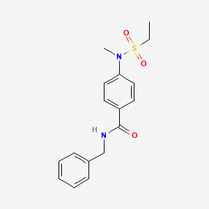 molecular formula C17H20N2O3S B5442986 N-benzyl-4-[(ethylsulfonyl)(methyl)amino]benzamide 