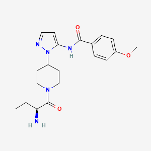 N-(1-{1-[(2S)-2-aminobutanoyl]-4-piperidinyl}-1H-pyrazol-5-yl)-4-methoxybenzamide hydrochloride