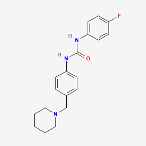 molecular formula C19H22FN3O B5443012 1-(4-Fluorophenyl)-3-[4-(piperidin-1-ylmethyl)phenyl]urea 