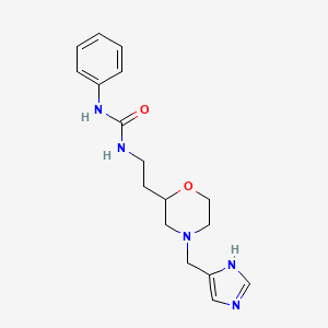 molecular formula C17H23N5O2 B5443019 N-{2-[4-(1H-imidazol-4-ylmethyl)morpholin-2-yl]ethyl}-N'-phenylurea 