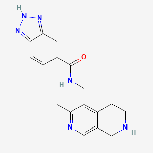 N-[(3-methyl-5,6,7,8-tetrahydro-2,7-naphthyridin-4-yl)methyl]-1H-1,2,3-benzotriazole-5-carboxamide